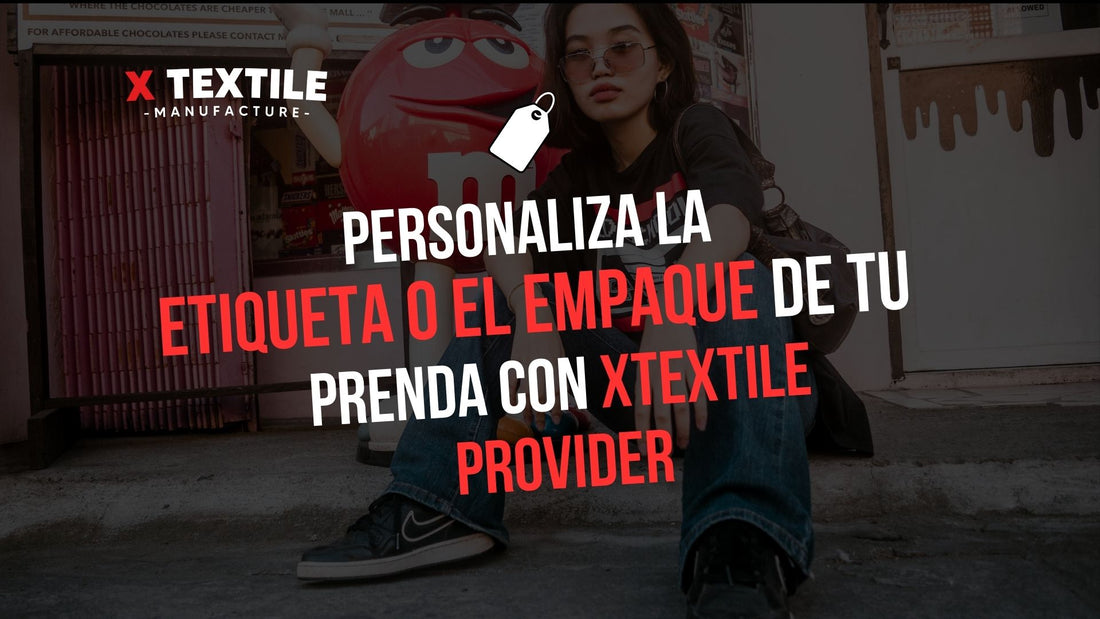 Etiqueta personalizada de Xtextile Provider en una prenda de ropa